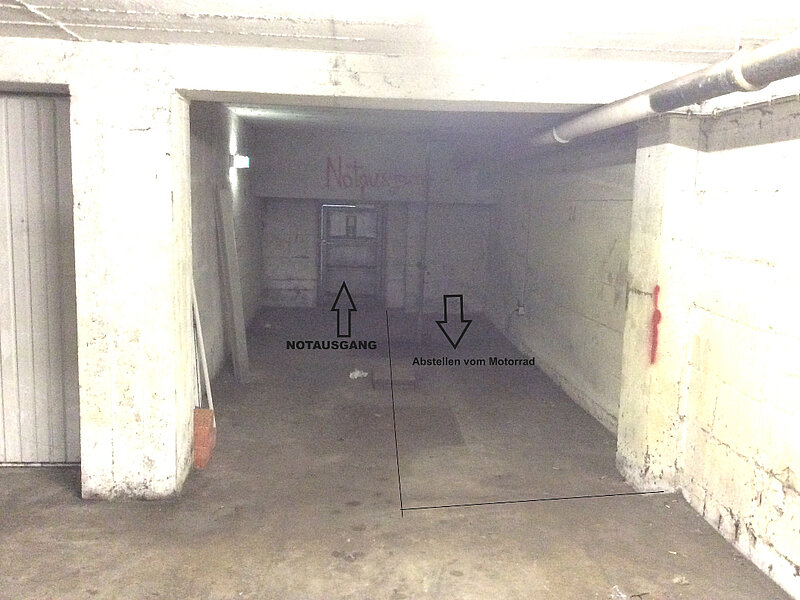 Freier Stellplatz für ein Motorrad in Düsseldorf