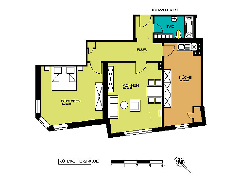 Schöne 2-Zimmer-Wohnung in Düsseltal