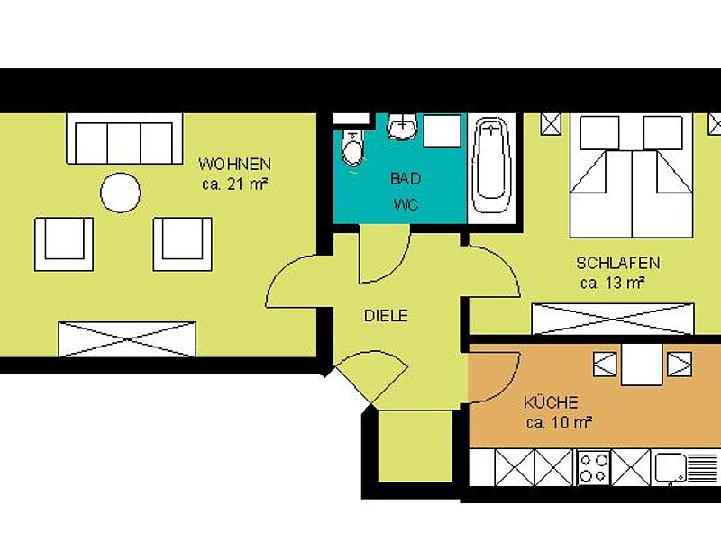 Zentrale Altenwohnung mit Blick auf den Rheinturm in Düsseldorf Unterbilk - Ü60!