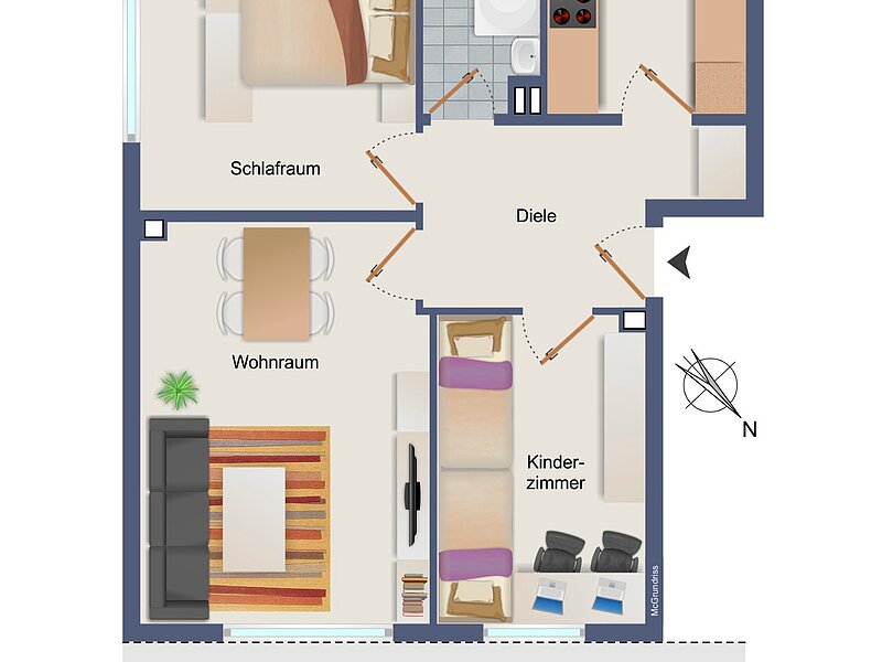 Sanierte 3-Zimmer Wohnung in Mülheim an der Ruhr