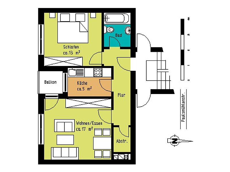 Modernisierte 2-Zimmer Wohnung in Düsseldorf-Benrath