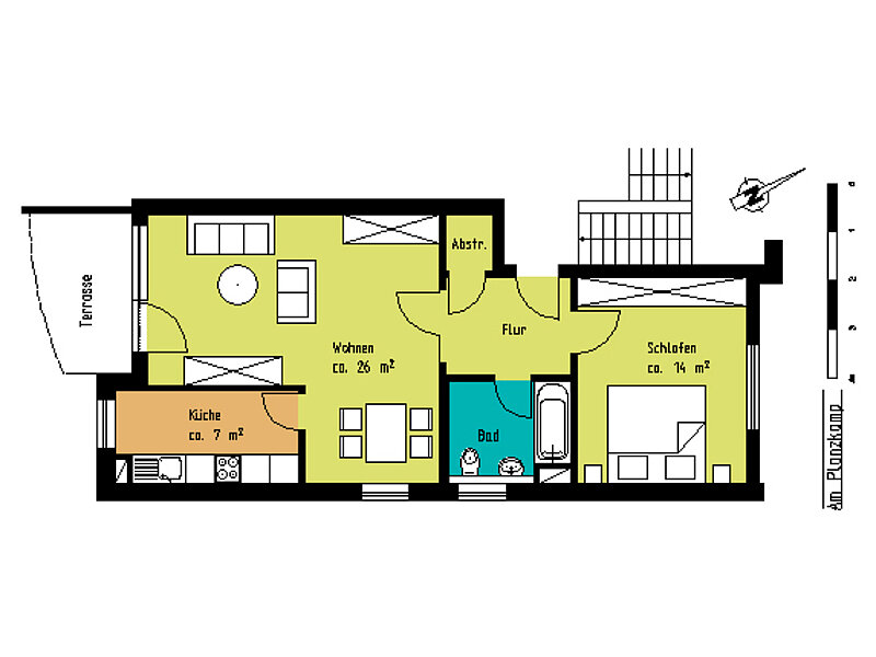 2-Zimmer Wohnung in Düsseldorf Eller